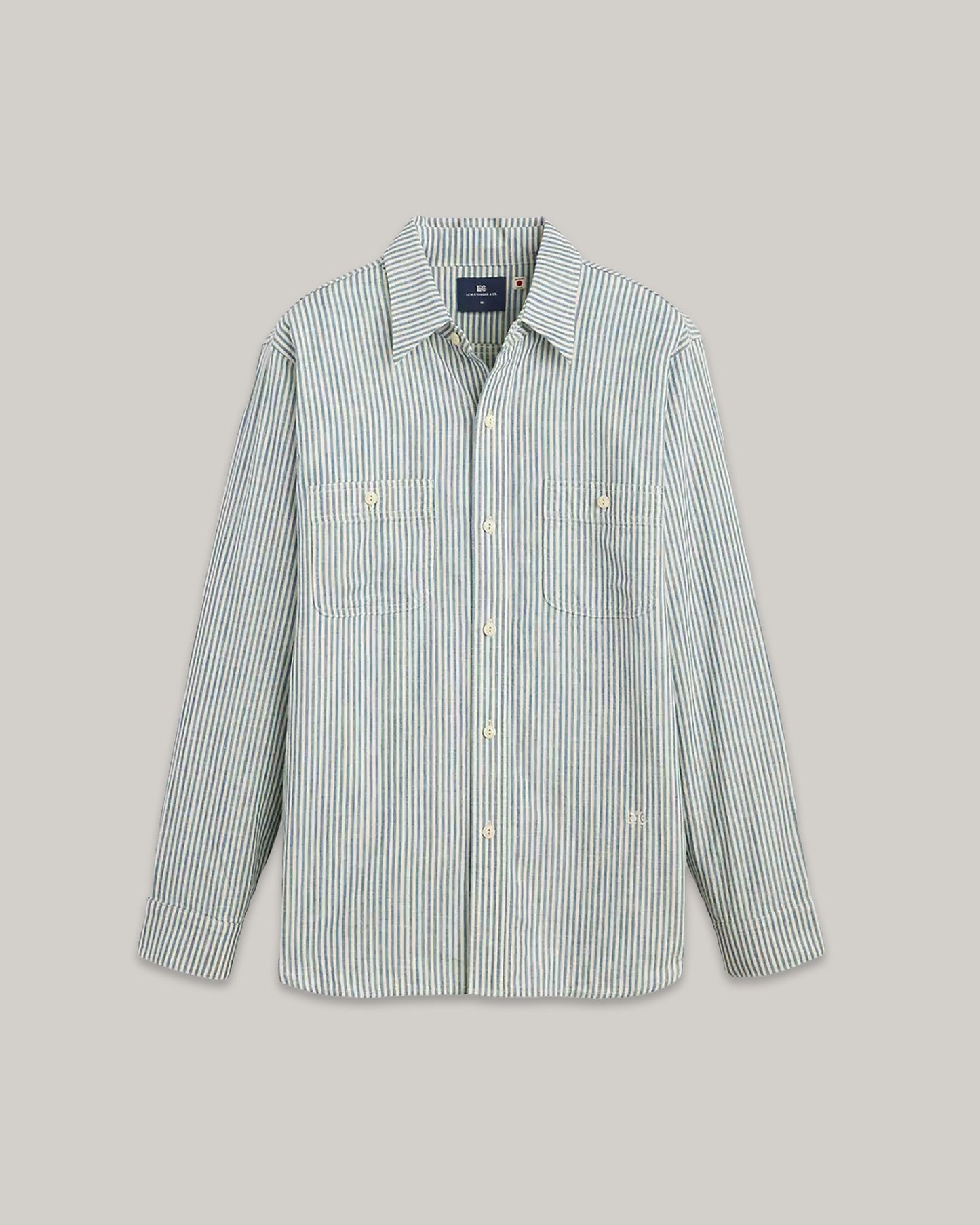 LEVI'S BLUE TAB WORK SHIRT INDIGO STRIPE