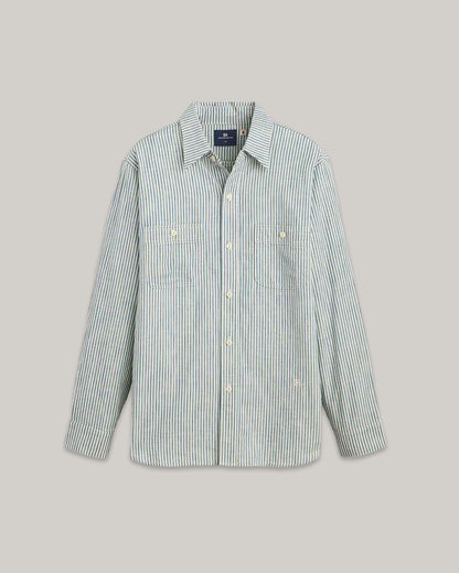 LEVI'S BLUE TAB WORK SHIRT INDIGO STRIPE