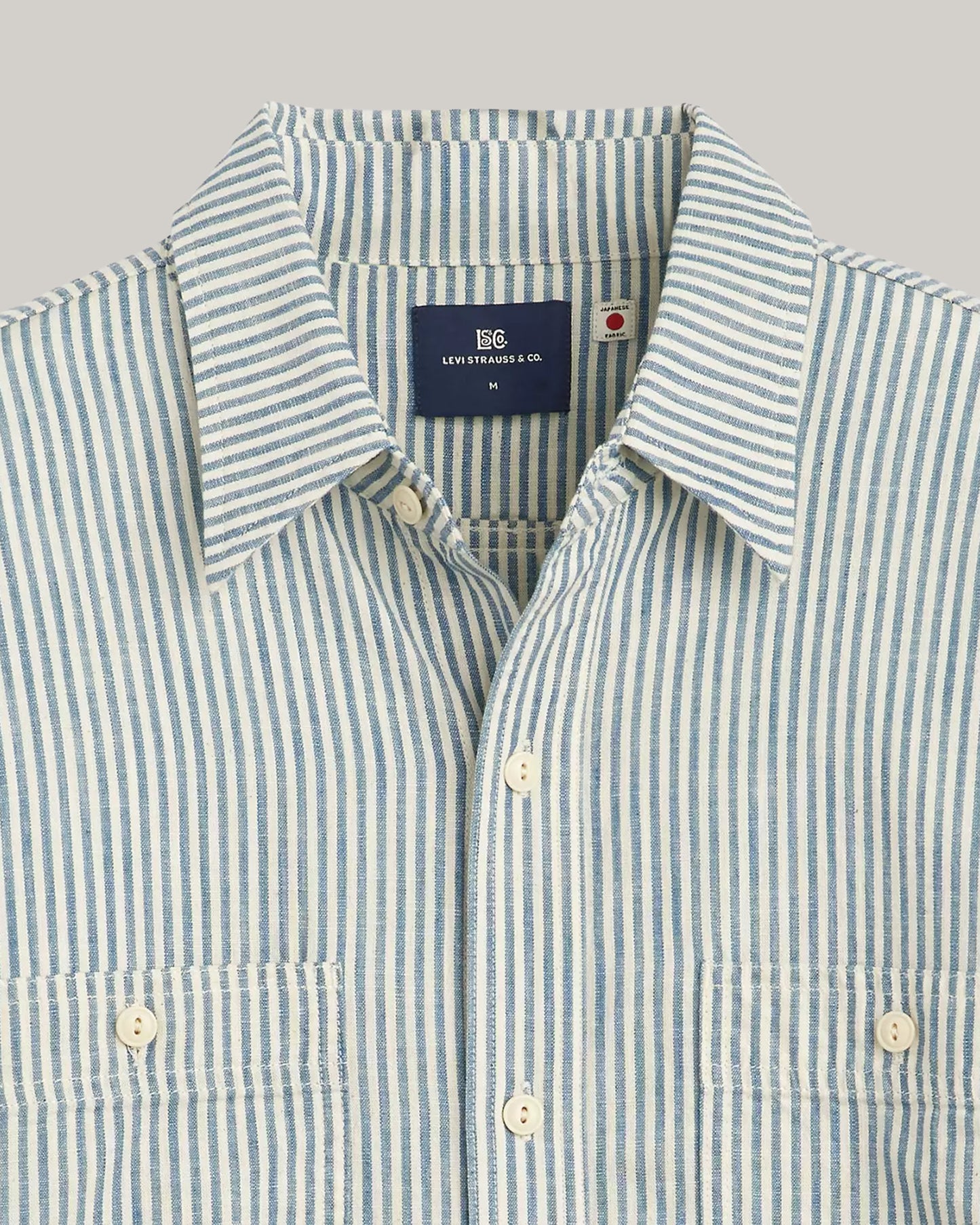 LEVI'S BLUE TAB WORK SHIRT INDIGO STRIPE