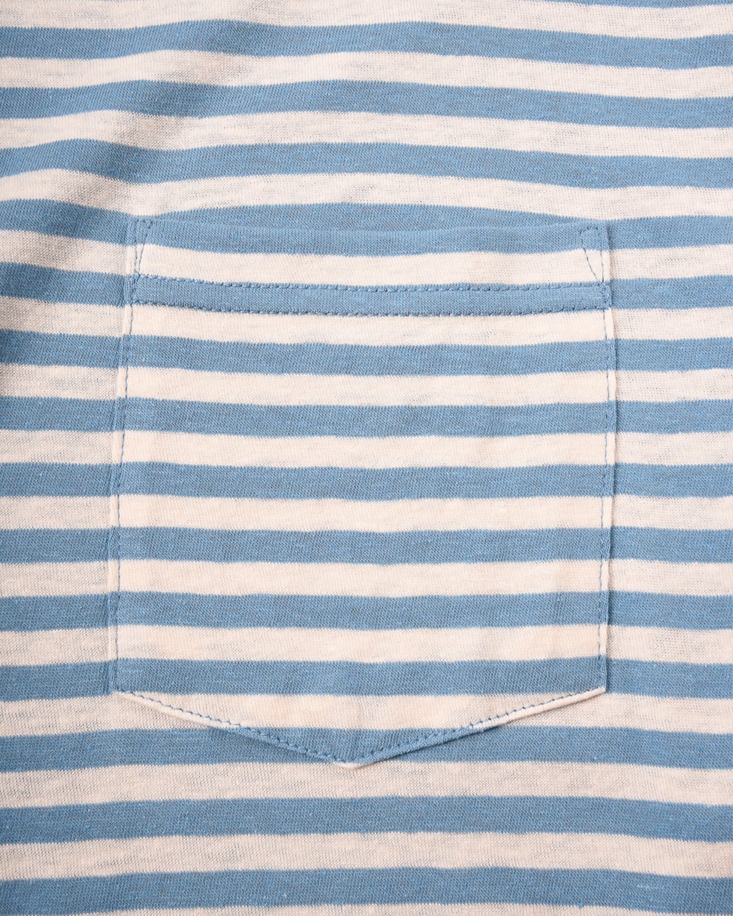 ARMOR LUX POCKET T-SHIRT - COTTON/ LINEN -  WATERFALL/ NATURE