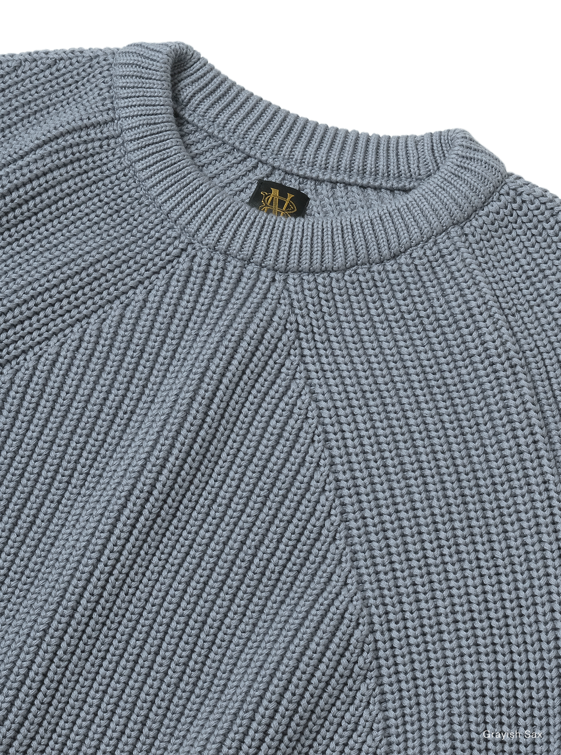BATONER COTTON SIGNATURE CREW NECK - GRAY SAX