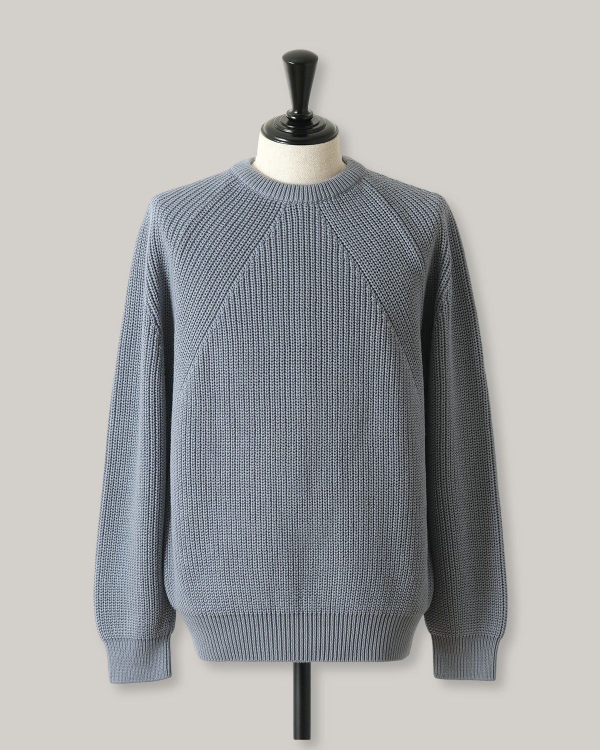 BATONER COTTON SIGNATURE CREW NECK - GRAY SAX