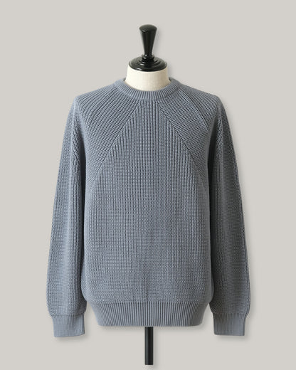 BATONER COTTON SIGNATURE CREW NECK - GRAY SAX