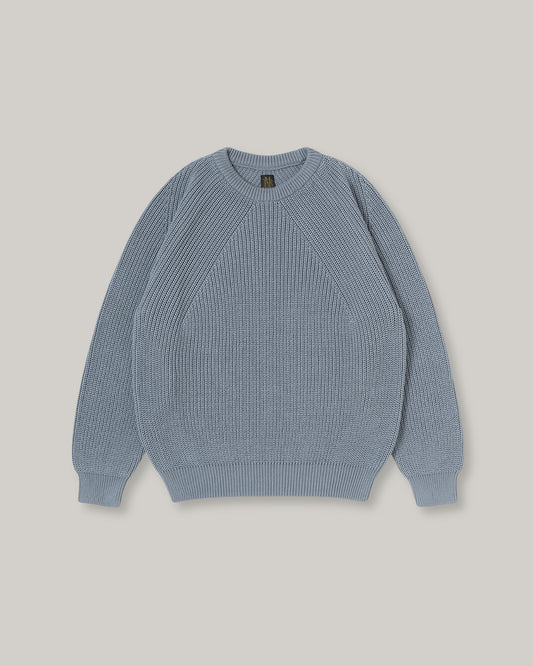 BATONER COTTON SIGNATURE CREW NECK - GRAY SAX