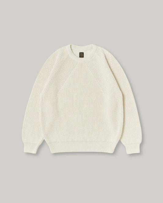 BATONER COTTON SIGNATURE CREW NECK - IVORY