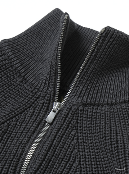 BATONER COTTON SIGNATURE DRIVERS KNIT - CHARCOAL