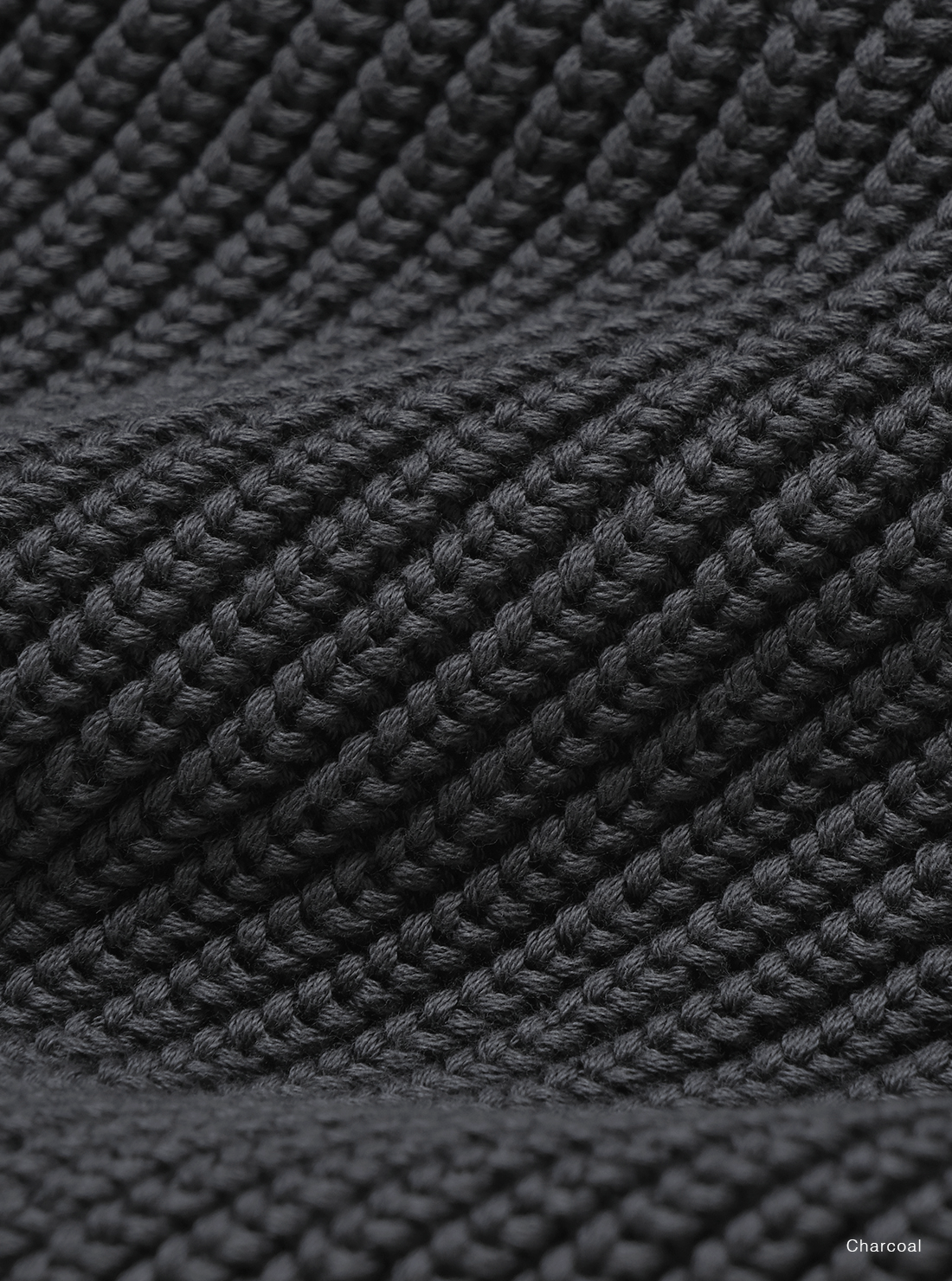 BATONER COTTON SIGNATURE DRIVERS KNIT - CHARCOAL