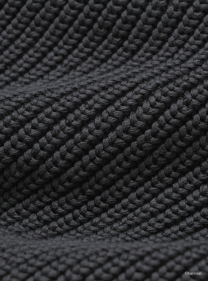 BATONER COTTON SIGNATURE DRIVERS KNIT - CHARCOAL