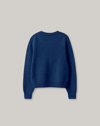NOTHING WRITTEN BUNNY WOOL PULLOVER - BLUE