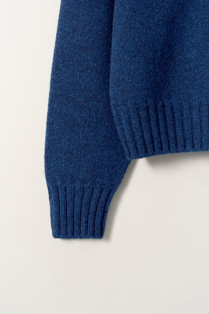 NOTHING WRITTEN BUNNY WOOL PULLOVER - BLUE