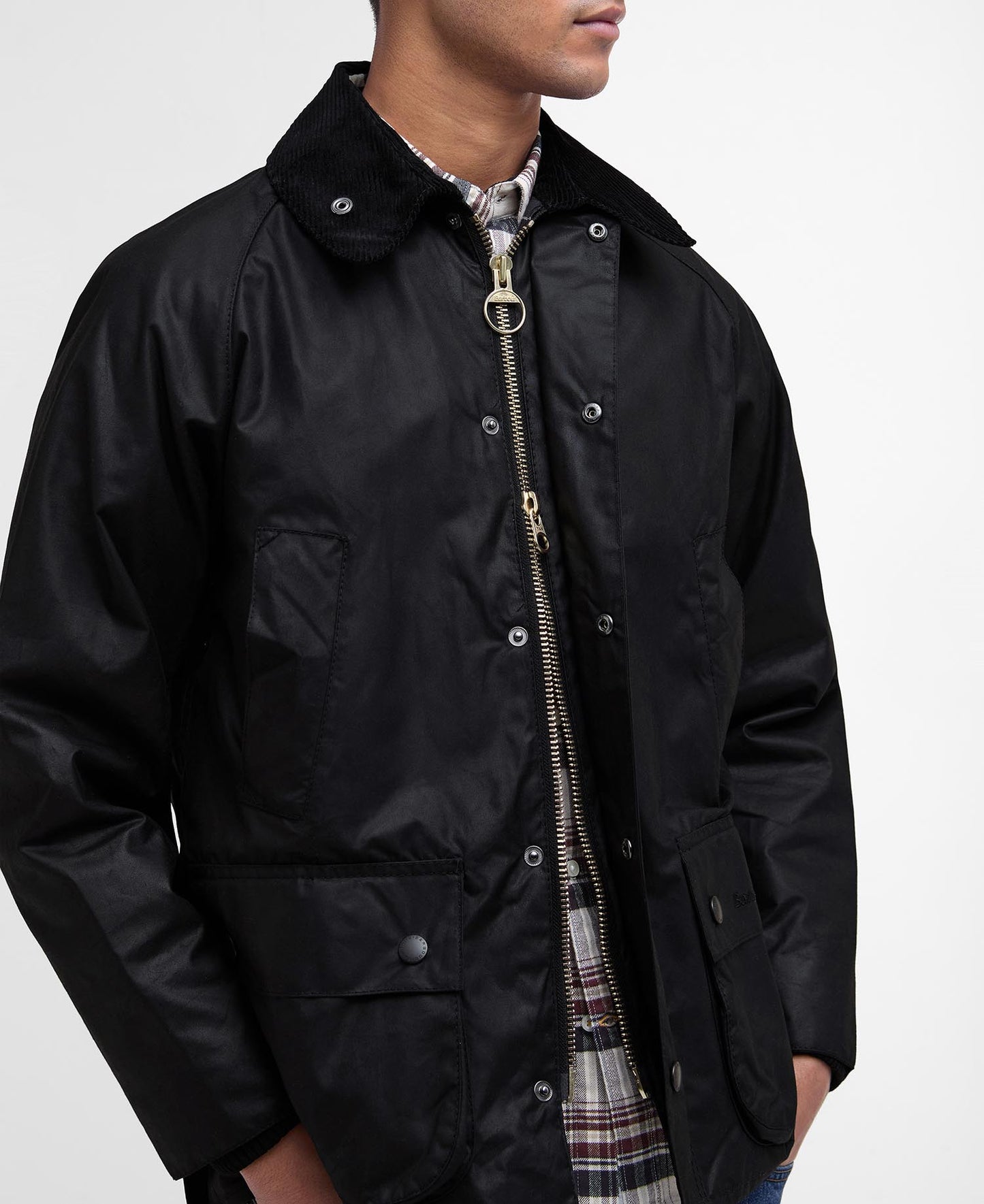 BARBOUR BEDALE WAX JACKET - BLACK