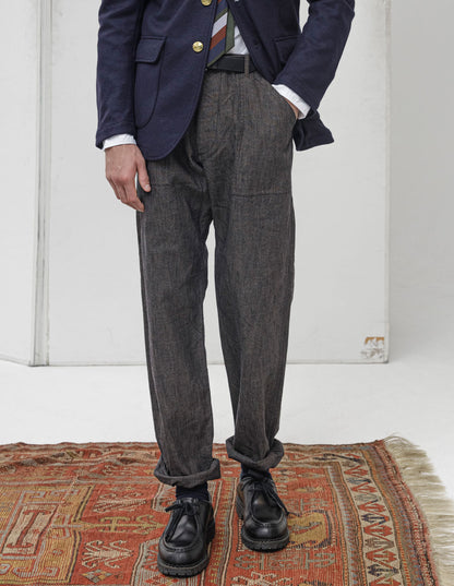 1ST PAT-RN DELTA TROUSERS - BROWN