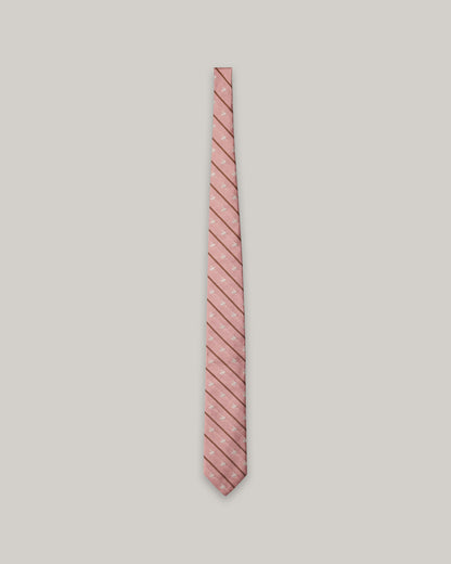 MERZ B. SCHWANEN SILK TIE - SWAN DRIFT - ROSEWOOD