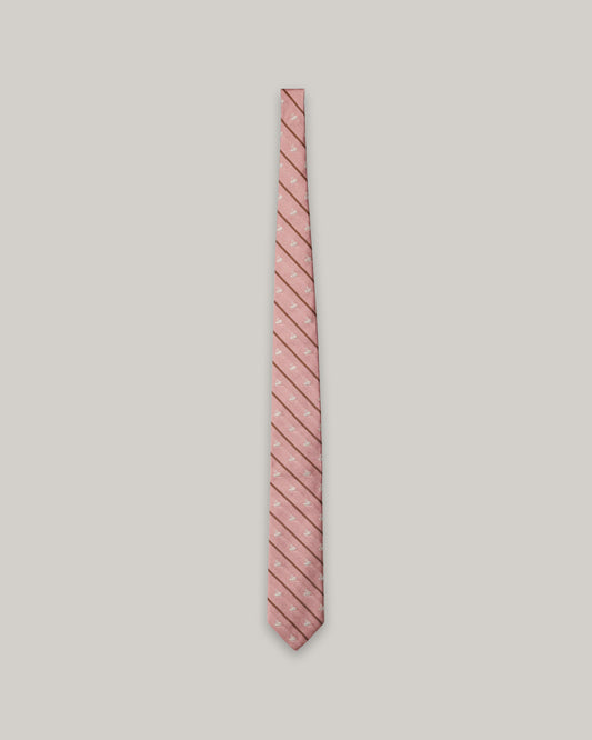 MERZ B. SCHWANEN SILK TIE - SWAN DRIFT - ROSEWOOD
