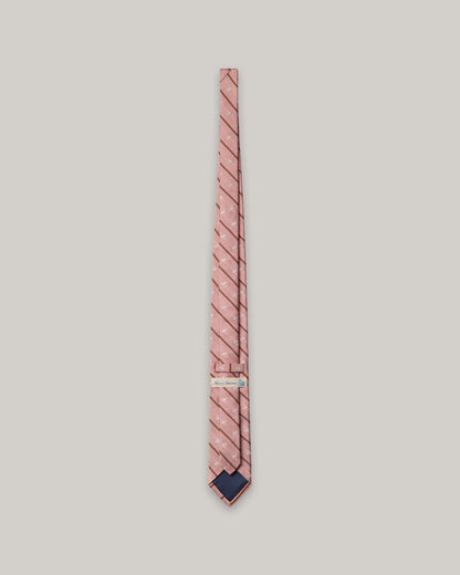 MERZ B. SCHWANEN SILK TIE - SWAN DRIFT - ROSEWOOD