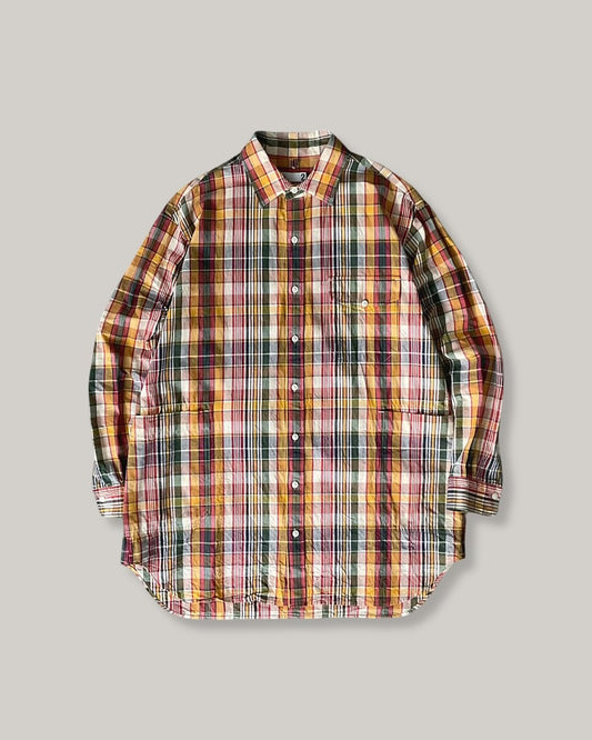 TS(S) INDIAN MADRAS PLAID LONG SHIRT - RED