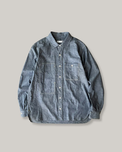 TS(S) ASYMMETRIC POCKET WORK SHIRT - NAVY