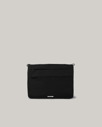 TOPOLOGIE FLAT SACOCHE MEDIUM BLACK TECH SATEEN