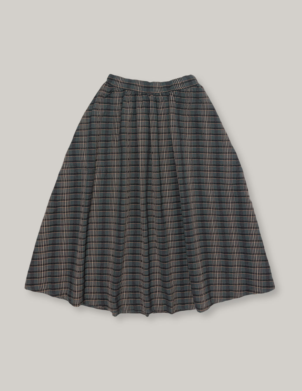 1ST PAT-RN WOMEN'S FORMA SKIRT - FUSED CHECKS - GREY/ BROWN