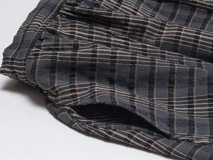1ST PAT-RN WOMEN'S FORMA SKIRT - FUSED CHECKS - GREY/ BROWN