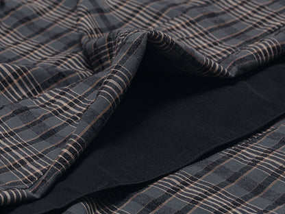 1ST PAT-RN WOMEN'S FORMA SKIRT - FUSED CHECKS - GREY/ BROWN
