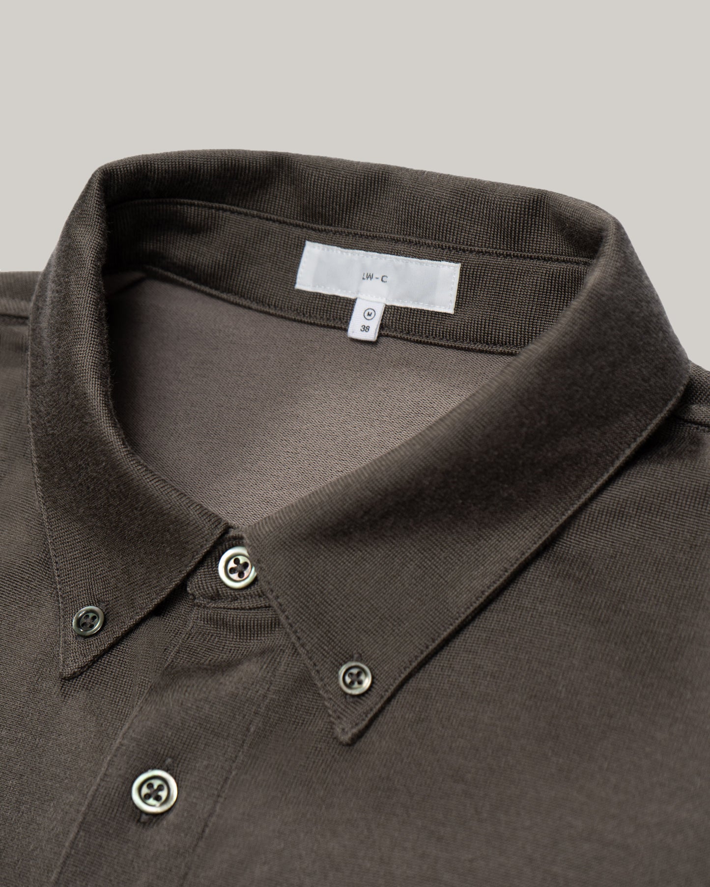 LADY WHITE CO. SS JERSEY BUTTON DOWN - GREY OLIVE