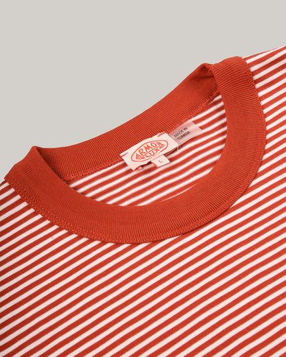 ARMOR LUX HERITAGE STRIPED T-SHIRT - KETCHUP/ MILK