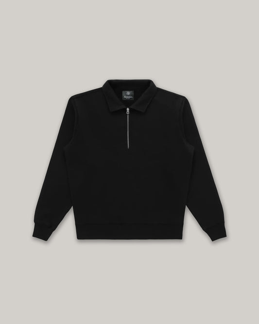 KNICKERBOCKER STADIUM LOFT KNIT QUARTER ZIP - BLACK