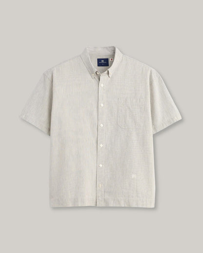 LEVI'S BLUE TAB SS BOXY SHIRT - STRIPE N & A GREY
