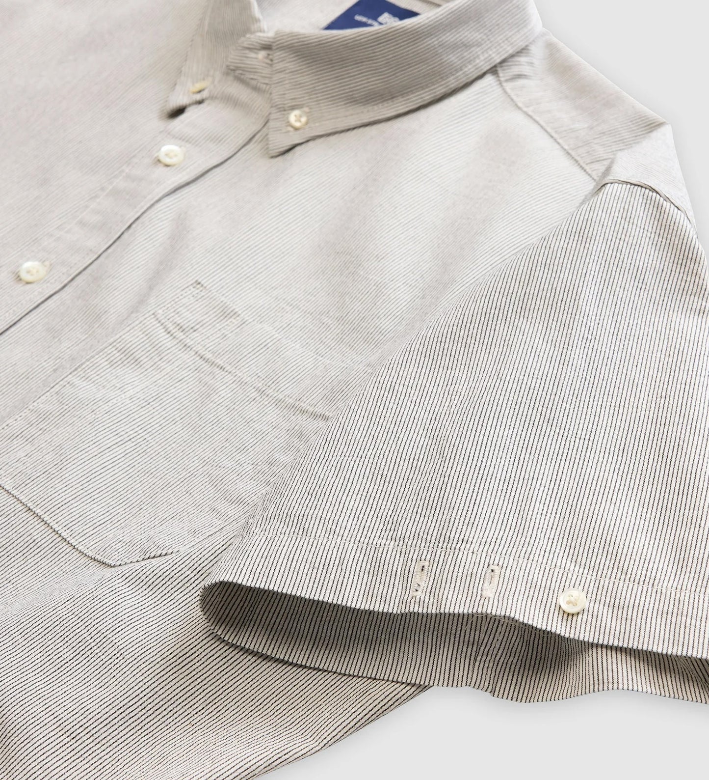 LEVI'S BLUE TAB SS BOXY SHIRT - STRIPE N & A GREY