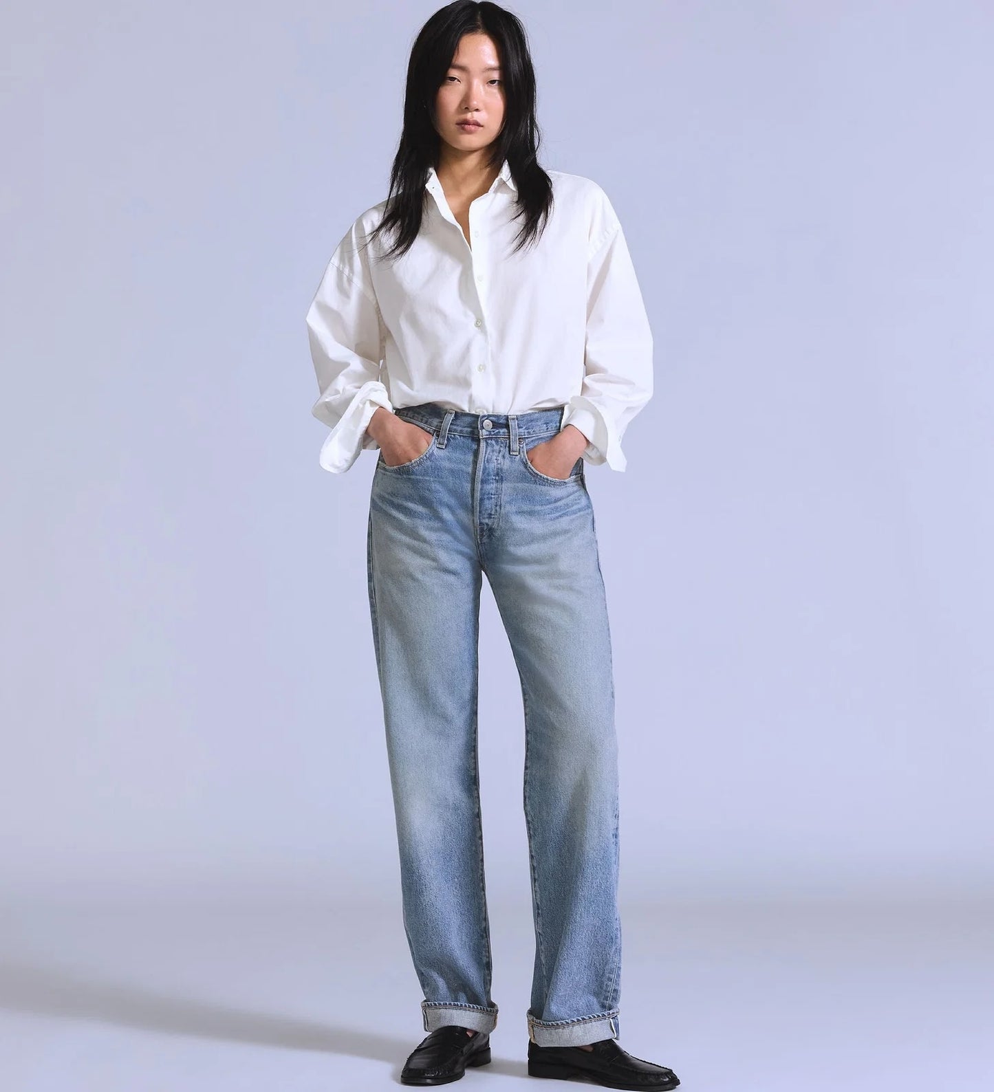 LEVI'S BLUE TAB WOMEN'S '70'S 501 JEANS - CAYLEY