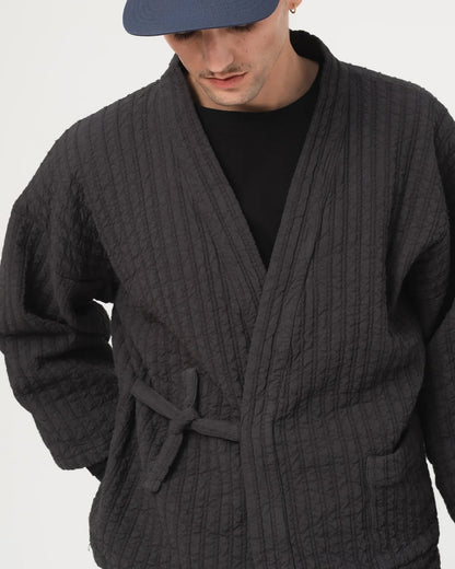 EAT DUST SHOGUN KIMONO - DUTTON JACQUARD - ASPHALT