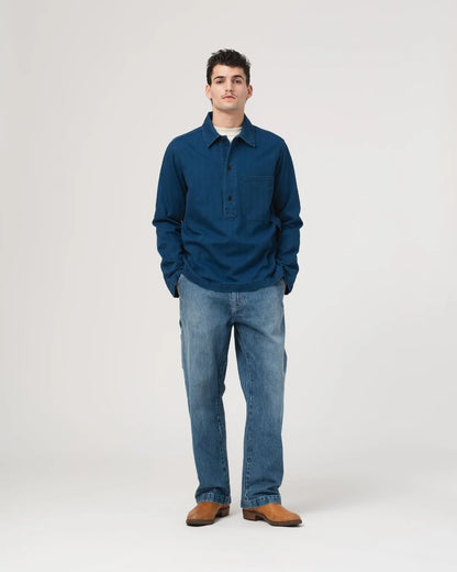 EAT DUST FISHERMAN SHIRT - H.B.T DENIM - BLUE