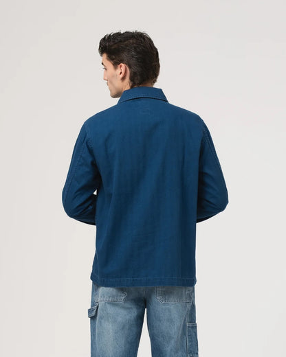 EAT DUST FISHERMAN SHIRT - H.B.T DENIM - BLUE