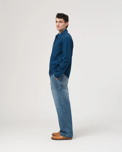 EAT DUST FISHERMAN SHIRT - H.B.T DENIM - BLUE