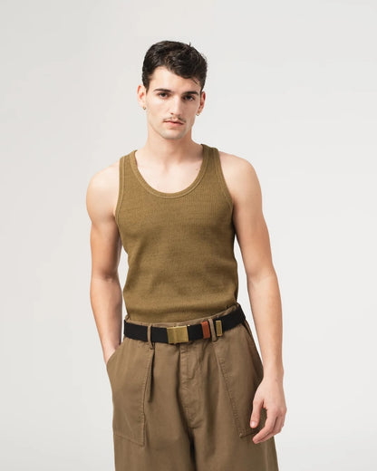 EAT DUST TANK TOP - MILITARY RIB - OLIVE