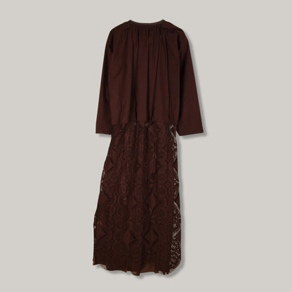 NIGEL CABOURN WOMENS MAINLINE ATTIC CHURCH DRESS - BORDEAUX