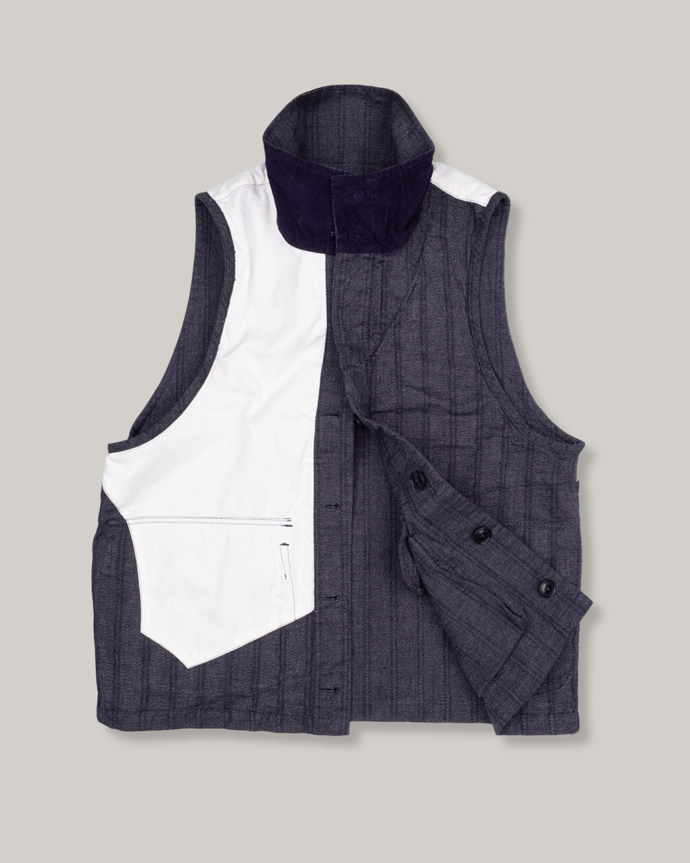 1ST PAT-RN OUTLANDER VEST - BLUE MODERN HICKORY