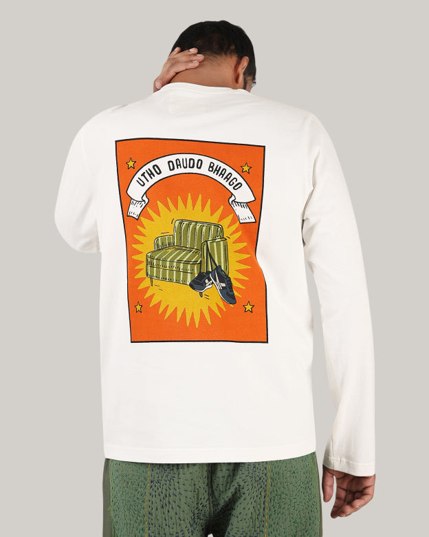 KARDO LONG SLEEVE GRAPHIC T-SHIRT - SOFA PRINT