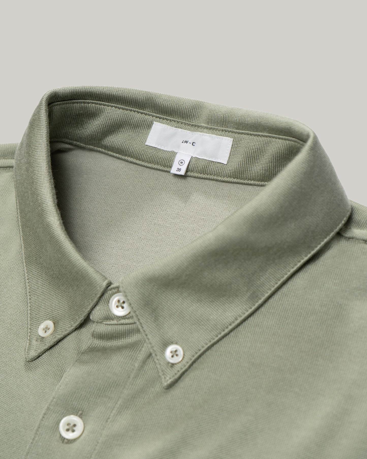 LADY WHITE CO. SS JERSEY BUTTON DOWN - PISTACHIO