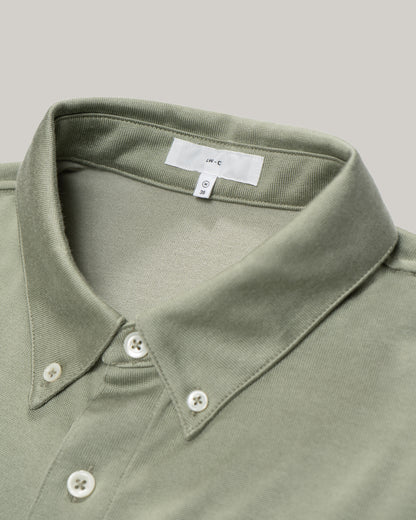 LADY WHITE CO. SS JERSEY BUTTON DOWN - PISTACHIO