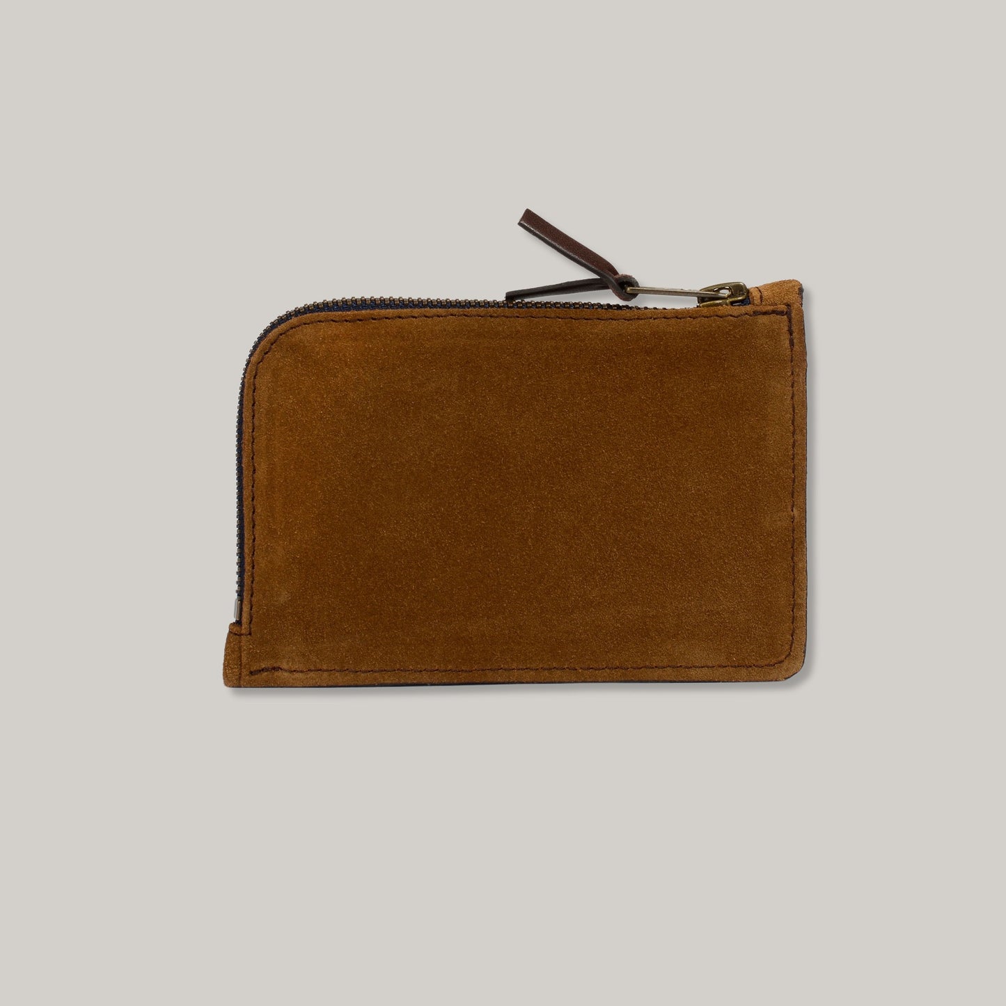 BLEU DE CHAUFFE POGNON ZIPPERED PURSE - TABAC