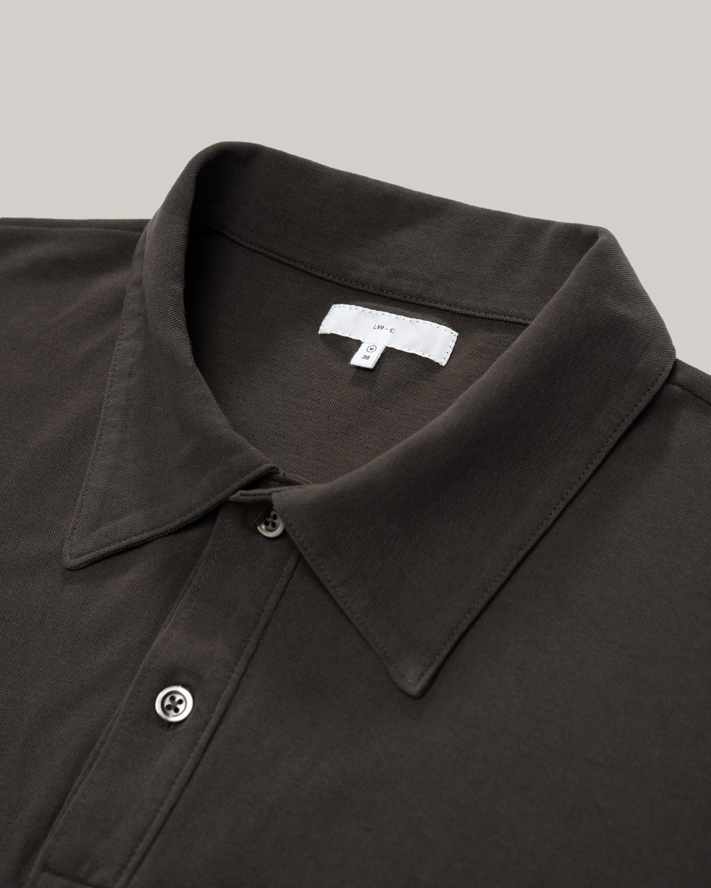 LADY WHITE CO. TWO BUTTON SS PIQUE POLO - BLACK PINE