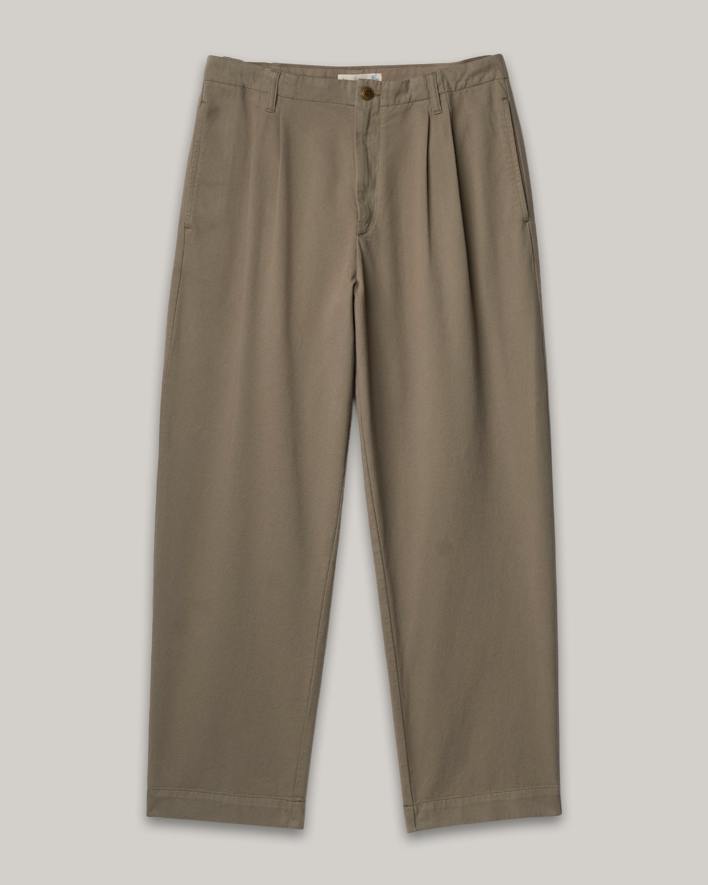 MERZ B. SCHWANEN RIDER01T PLEATED TWILL PANTS - VINTAGE ARMY