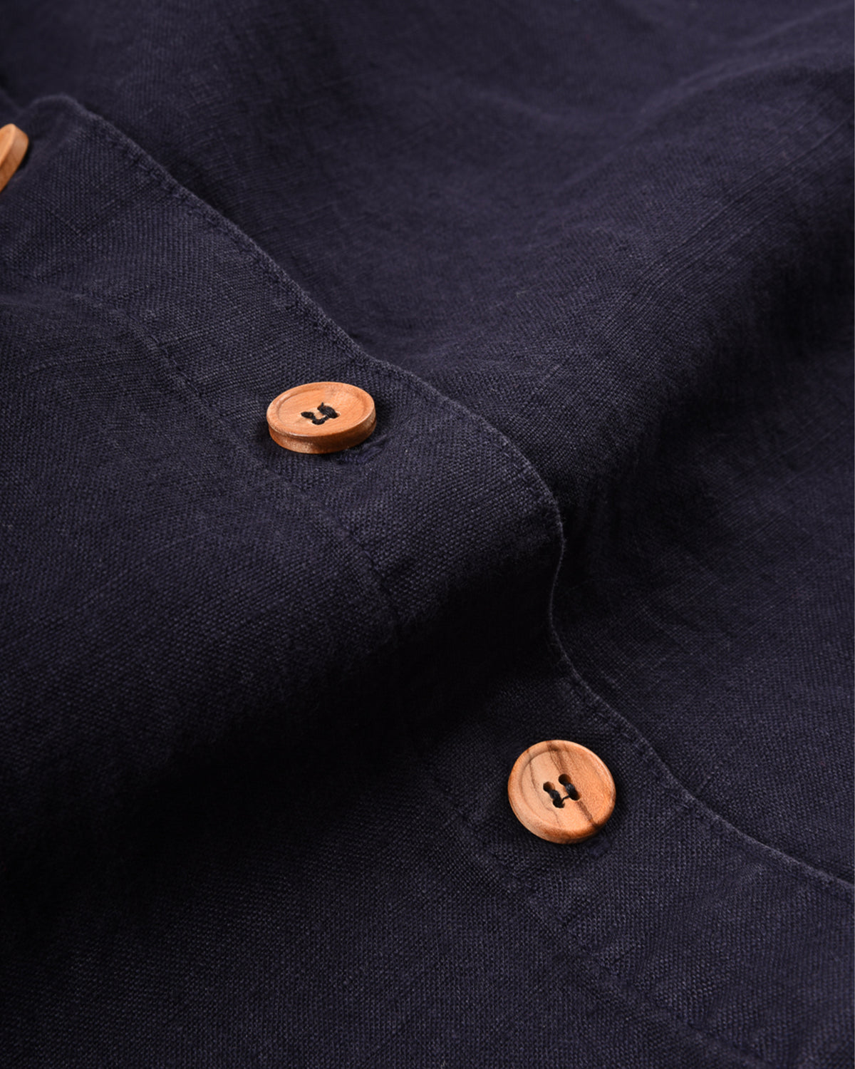 ARMOR LUX LADIES BOXY FIT LINEN SHIRT - SEAL