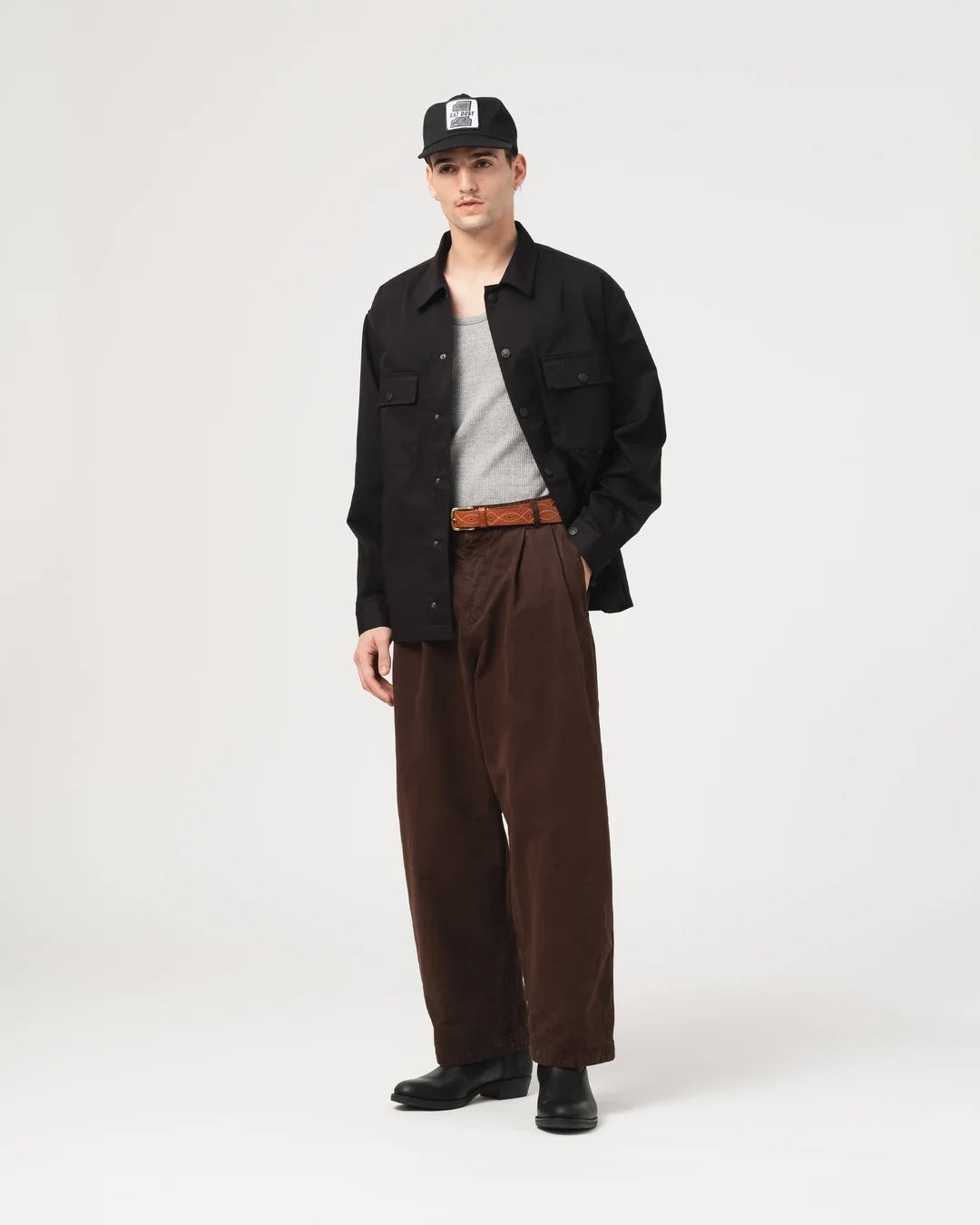 EAT DUST AMBASSADOR PANTS - GARBADINE SATIN - EBONY