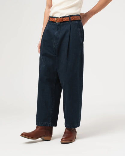 GIRLS OF DUST SELV. DENIM BRITISH WORKER PANT - ENIGMA DENIM - INKT