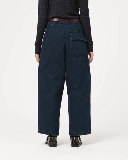 GIRLS OF DUST SELV. DENIM BRITISH WORKER PANT - ENIGMA DENIM - INKT