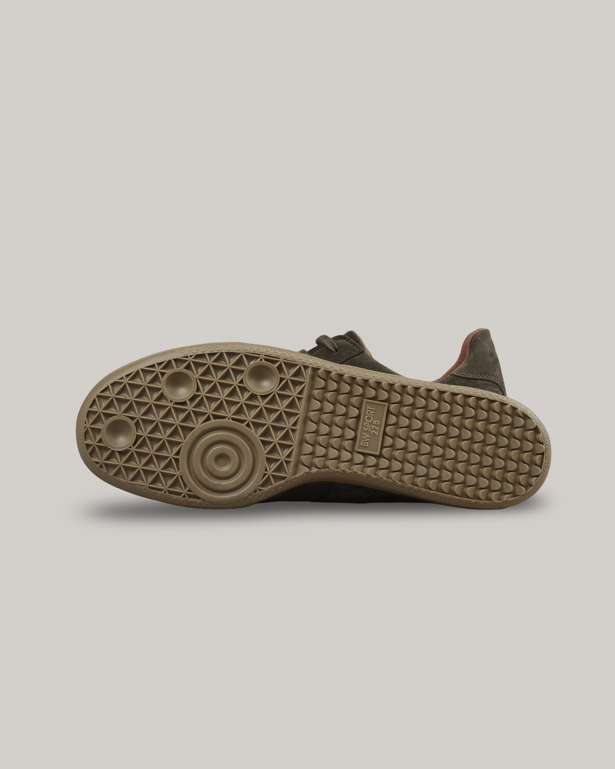 REPRODUCTION OF FOUND - GERMAN MILITARY TRAINER - OLIVE SUEDE