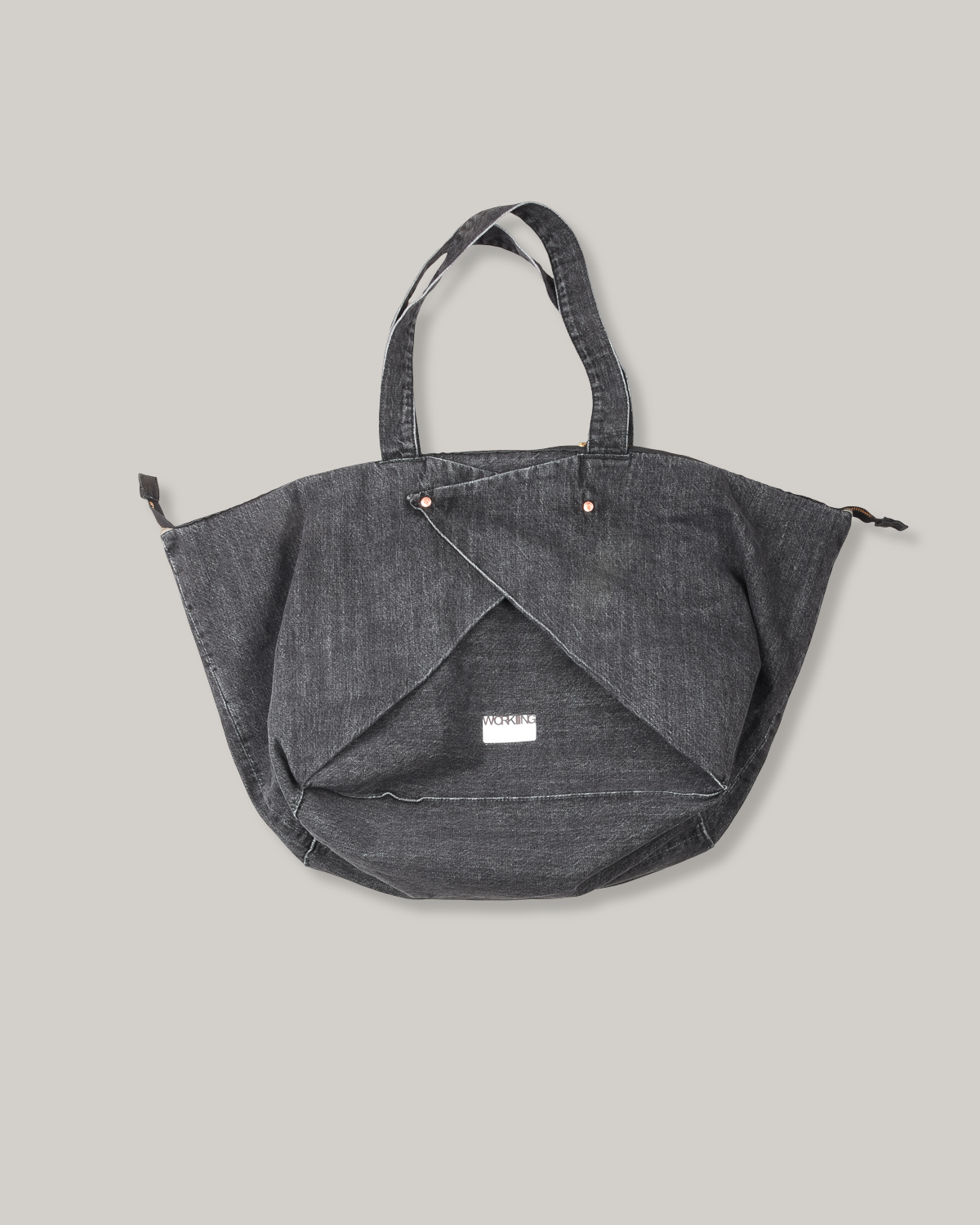 WORKING TAKEOUT BAG - BLACK STONE WASHED